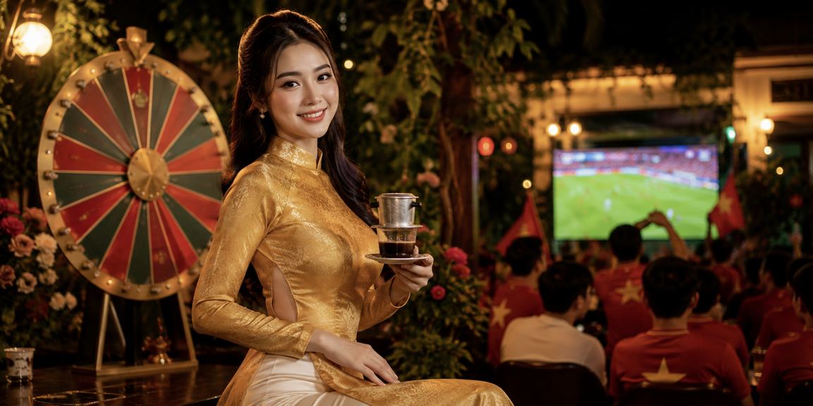 Người chơi tại Đà Lạt thưởng thức trò chơi roulette trực tuyến trên nền tảng hk15 với trang phục áo dài truyền thống